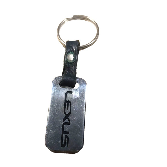 Lexus Keychain Silver Tone Used Auto Transportation Flaw Made USA - Picture 2 of 8